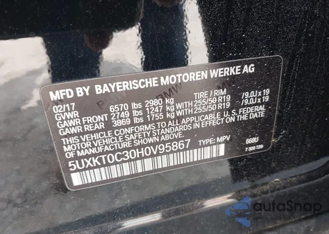 2017 BMW X5 Edrive xDrive40E Iperformance from USA, damaged, VIN 5UXKT0C30H0V95867